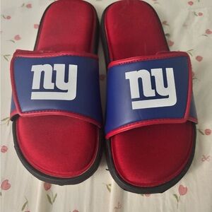 Mens/ Womens Red and Blue Slide Sandals NY Giants